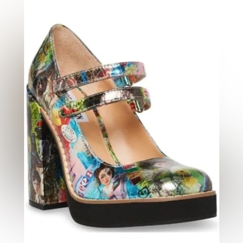 Steve Madden Twice Cosmic Foil Maryjane 9.5
